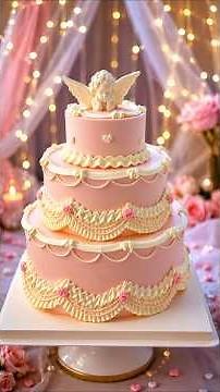 🎂👑 OMG! This Angel Cake is Pure Perfection 😍✨ | Most Satisfying Cake Decorating #shorts 💖🍰