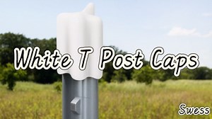 50 Pcs T Post Safety Caps, Safe T-Post Caps T Post Topper, Vinyl Safety Caps, White
