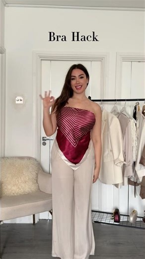 How to wear a satin scarf 🤩 do you like it? #shorts