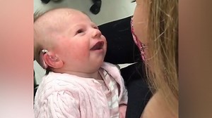 Baby hears mom’s voice for the 1st time in emotional video