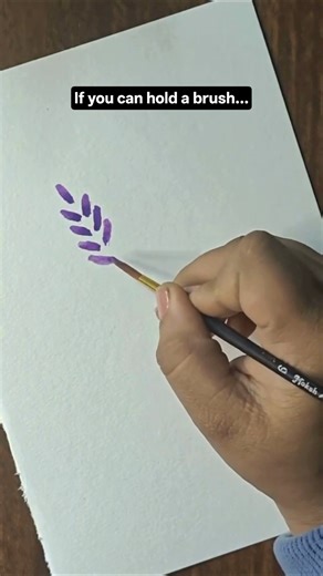 Anyone can paint Lavender Flowers | Watercolor tutorial