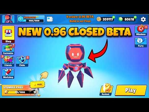 NEW 0.96 CLOSED BETA IN STUMBLE GUYS #stumbleguys #SuperLeague