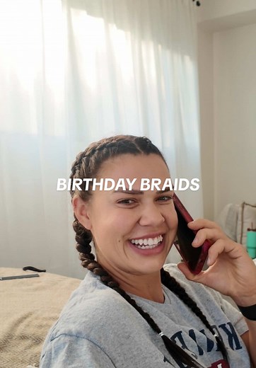 Birthday boxer braids for my Hatchy girl 🎀 #braids #boxerbraids #hairstyle #wife #hair #longbrownhair #longhairstyles @annehatchard