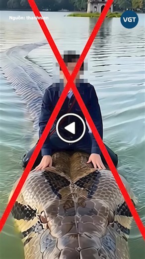 "Cưỡi trăn khổng lồ" ở hồ Hoàn Kiếm, CĐM xôn xao Một đoạn clip gây xôn xao mạng xã hội khi xuất hiện hình ảnh một người cưỡi trăn khổng lồ bơi lướt trên mặt hồ Hoàn Kiếm, khiến cộng đồng mạng bất ngờ, bàn tán sôi nổi và tranh luận dữ dội về tính xác thực của video. Ngày 25/12/2025, Phòng An ninh mạng và phòng, chống tội phạm sử dụng công nghệ cao – Công an TP Hà Nội đã phát hiện một trường hợp sử dụng trí tuệ nhân tạo (AI) để tạo dựng và đăng tải video clip sai sự thật liên quan đến di tích lịch