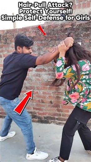 Best self defense girls if the enemy pulls the hair #kravmaga #martialarts