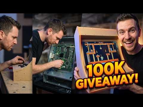 Full Custom Arcade Setup | Retro Games Build (100k subs Giveaway) 🔥