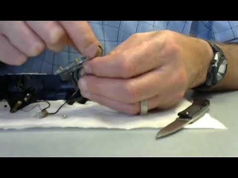 Tyco HO Locomotive with a pancake motor. How to install the brushes.