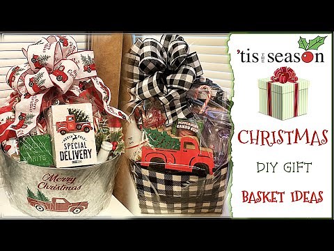 Affordable, Gorgeous DIY Christmas Gift Baskets! 19 Dollar Tree Hacks. HOW TO MAKE GIFT BASKETS