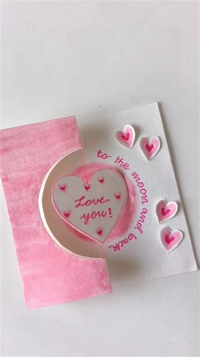 Easy heart flip card for someone special💗✨| Make this magical love card under 5 minutes❤️ #giftideas