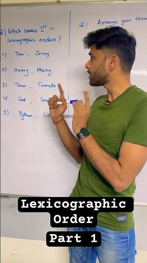 Lexicographic Order | Part 1 | Important for SNAP Exam