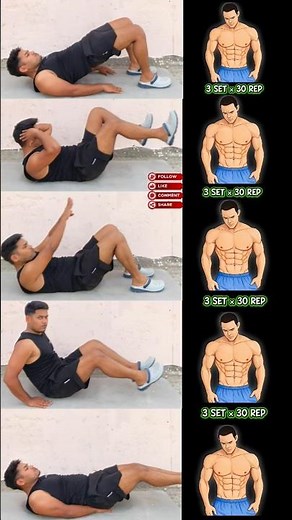 10 Minutes Abs Workout at Home without Equipment🔥✅ #viral #abs #cardio #fatburn #weightloss #sixpack
