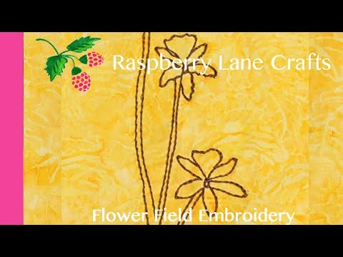 Flower Field Embroidery Designs for Jeans