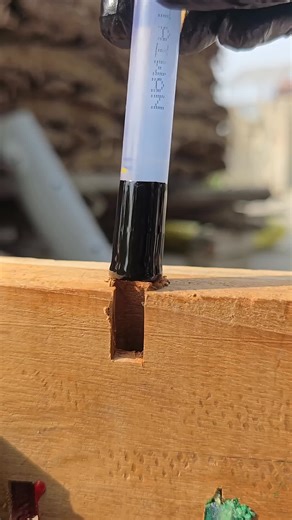 Simple Wood Hole Filling Trick Using Glue...#woodworking #fixing #lifehack #glue #hack