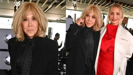 Brigitte Macron Embraces Wild Flair in Tiger-print Dress and Wool Coat for Stella McCartney’s Fall 2025 Show in Paris