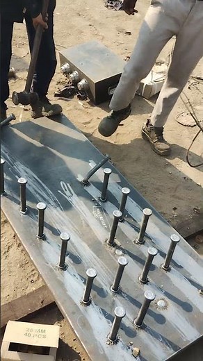 Stud welding testing by BEND TEST (Shear stud connector-Drawn Arc Stud welding)