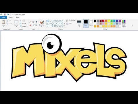 How to draw the Mixels logo using MS Paint | How to draw on your computer