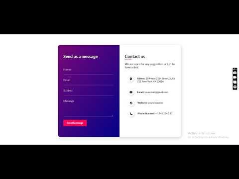 Modern Contact Form Design | HTML & CSS Tutorial