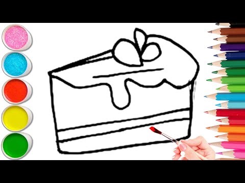 How to Draw Slice Of Cake | Easy Kids Art Tutorial |Child Art 🐋🌈🎨
