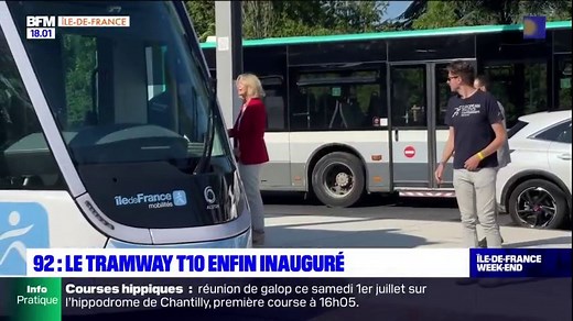 Le tramway T10 a été officiellement inauguré ce samedi et permet de relier Antony à Clamart | BFM Paris Île-de-France