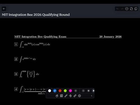 Live solving all problems of MIT Integration Bee 2026 (Regular Season)
