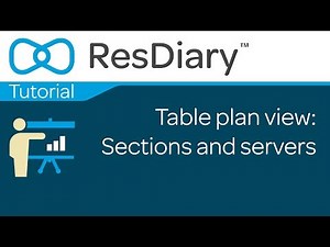Table plan view: servers and sections