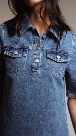 Your spring plans have never looked so good... Make way for the denim dress you’ll reach for again and again from Savida. Shop Online Now: https://tinyurl.com/tzz6rzym | Dunnes Stores