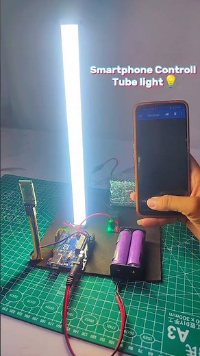 Can Your Phone Turn ON This Tube Light? 😳📱💡 | Arduino Bluetooth Control #shorts