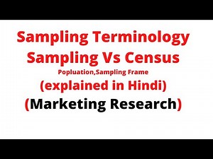 Lec-10 Sampling Terminology in Detail || Population|| Sampling Unit || Sampling Frame || Theorem