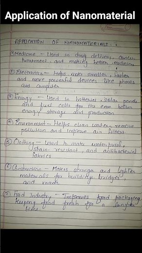 Application Of Nanomaterial #nanotechnology#nanomaterials