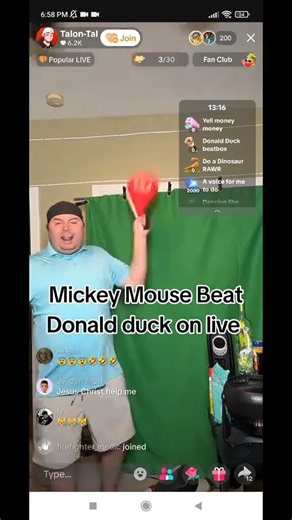 Mickey and Donald Duck are on the live #tal_on #mickeymouse