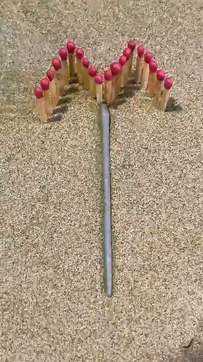 🔥 Sparkler Explosion Starts the Fire! | Matchstick Chain Reaction (Part 1) #shorts
