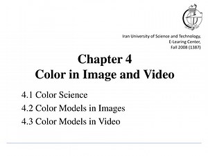 Color Science and Human Vision in Multimedia Systems - SlideServe