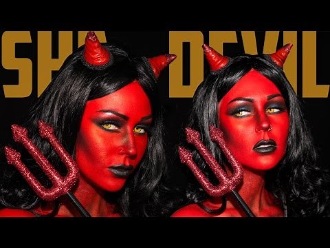 Heaven & Hell She Devil Makeup Tutorial Jordan Hanz / Kristen Leanne | KristenLeanneStyle