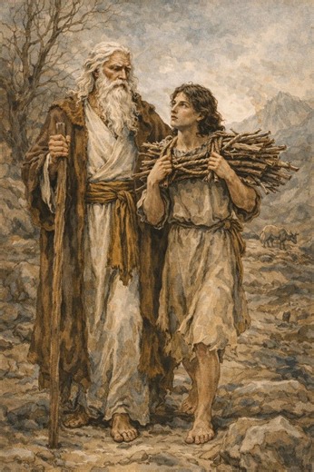 🔥 The Ultimate Test of Faith - Part 1 📖 Genesis 22:1–5 God tested Abraham by asking him to sacrifice his beloved son, Isaac — the son of promise. God told Abraham to go to the land of Moriah and offer Isaac as a burnt offering on a mountain He would show him. Abraham rose early and began the journey with Isaac. When they reached the place God had shown him, Abraham said: "The boy and I will go over there to worship, and we will come back to you." ✨ Key Lesson: True faith obeys even when the co