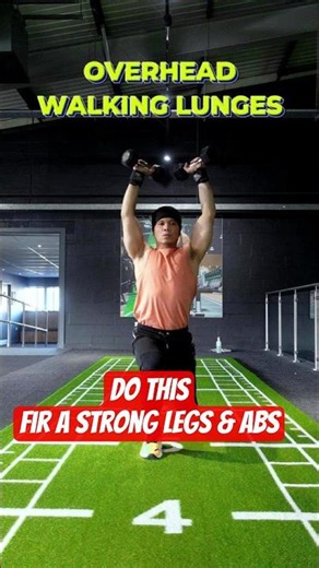 🔥 The ULTIMATE Overhead Walking Lunges for a Strong Legs & Core
