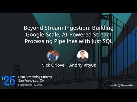 [AI + Stream Processing] Beyond Stream Ingestion: Building Stream Processing Pipelines with Just SQL