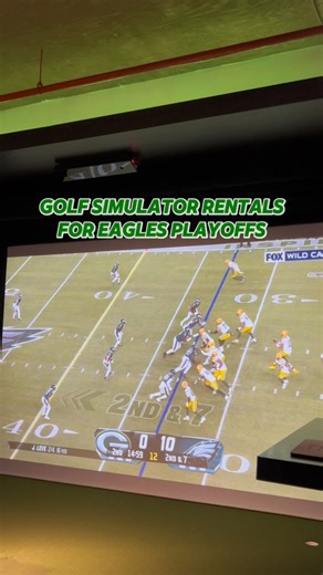 Libertee Grounds | Mini Golf, Bar + Restaurant on Instagram: "What's better than the Birds on the big screen?! Our golf simulator lounge is the perfect place for you and up to 20 of your closest friends to yell, dance & sing your hearts out all while cheering on the Eagles. Minimum spend required - reservations available via Resy. DM or call us with any questions! See y'all in the playoffs!"