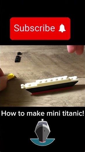 How to make mini titanic! #ship #titanic #lego #tutorial #cool #fun