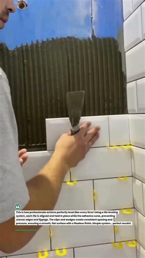 Perfect Tile Leveling System! #tiling #construction #shorts #tools #satisfying