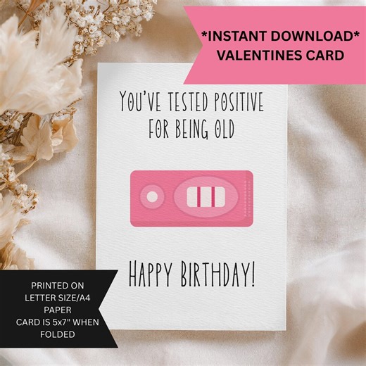 Funny Happy Birthday Card Printable Humor Joke Birthday Greeting Instant Download - Etsy