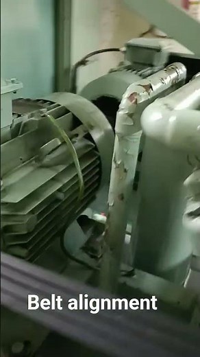 Correct way on how to align V-belt in your electric motors#automobile #fitter #machinist