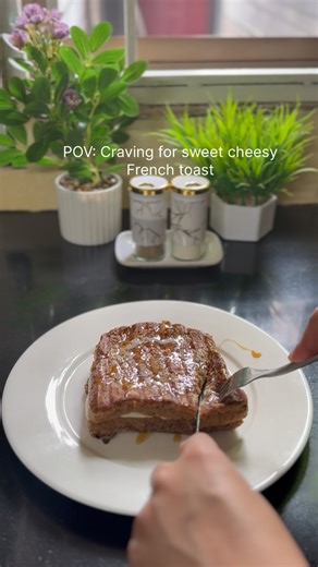FamChef Team on Instagram: "🧀🍞 Cheesy French Toast 📝Recipe Bread Sliced Cheese 2 Egg 30ml • Milk 1 tsp • Ground Cinnamon 1 tbsp • Butter 30g • honey Instructions: * Bread & Cheese: - stack bread with sliced cheese inside * Egg Mixture - crack open 1 egg in a plate - pour milk - add ground cinnamon - whisk the egg mixture until it’s mixed Cooking; Bread - heat the pan and melt butter in medium heat - dip / coat the bread all over with the egg mixture - fry the bread on the pan, flip, add anoth