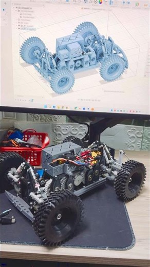RC car chassis 3d printed - diy
