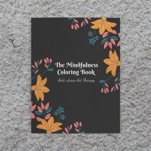 Floral Mindfulness Coloring Book | Anti-stress Art Therapy Gift | Gift for Mom - Etsy