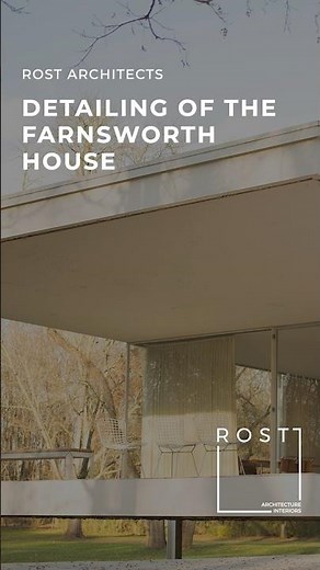 Detailing of the Edith Farnsworth House | Mies Van Der Rohe | #modernarchitecture