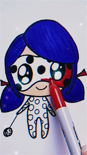 Cute Ladybug Coloring Page Shorts #colorme #ladybug #miraculousladybug #miraculous #cuteladybag