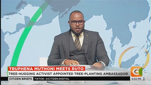 Truphena Muthoni Meets Ruto: Tree-hugging activist appointed tree-planting ambassador Muthoni will be the ambassador for 15B tree campaign She met President Ruto and DP Kindiki at State House #CitizenBriefs | Citizen TV Kenya