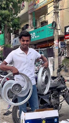 alloy🛞wheel install in Splendor #splendormodified #shortsfeed #shorts #viral