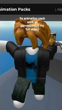 fe animation pack script #roblox