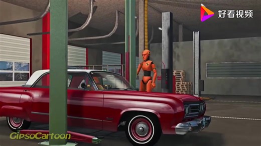【BeamNg】搞笑的假人玩汽车修理站，朋友的轮子都没了